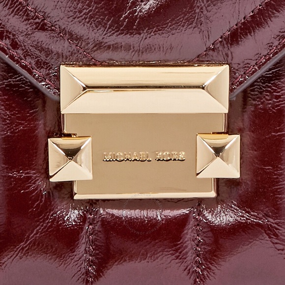 Michael Kors Oxblood Large Quilted Whitney Bag - Picture 7 of 9